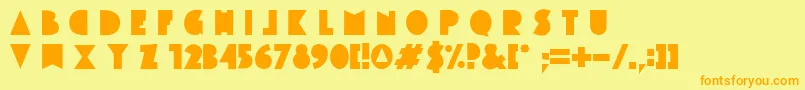 CuttyCre Font – Orange Fonts on Yellow Background