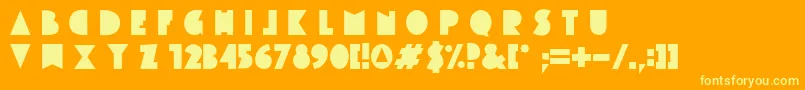CuttyCre Font – Yellow Fonts on Orange Background