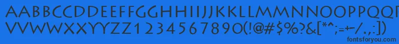 LiddieRegular Font – Black Fonts on Blue Background