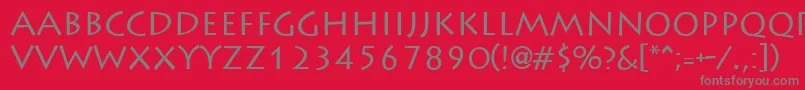 LiddieRegular Font – Gray Fonts on Red Background