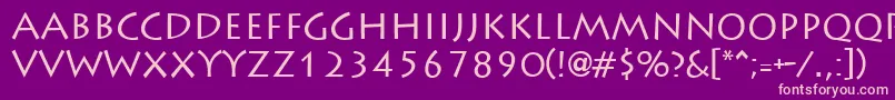 Weitere Informationen zur LiddieRegular-Schriftart LiddieRegular-Schriftart – Rosa Schriften auf violettem Hintergrund