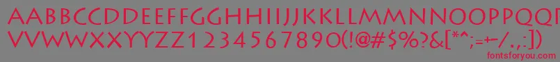 LiddieRegular Font – Red Fonts on Gray Background
