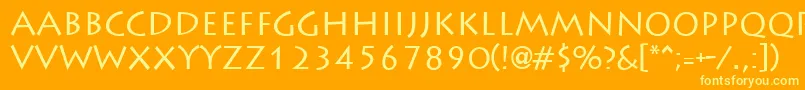 Police LiddieRegular – polices jaunes sur fond orange
