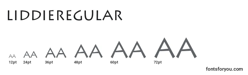 LiddieRegular Font Sizes