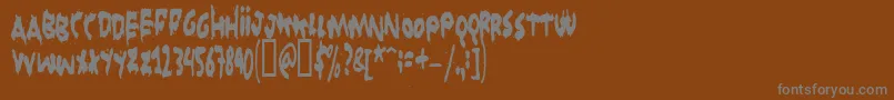 More about Gruntreaper Font Gruntreaper Font – Gray Fonts on Brown Background