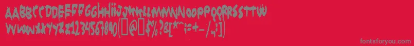Gruntreaper Font – Gray Fonts on Red Background