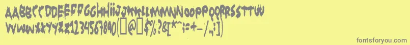 Gruntreaper Font – Gray Fonts on Yellow Background