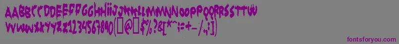 Gruntreaper Font – Purple Fonts on Gray Background