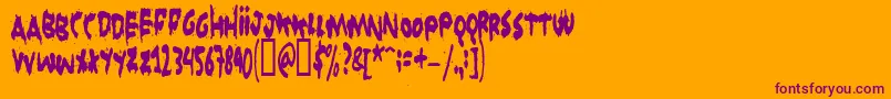 Gruntreaper Font – Purple Fonts on Orange Background