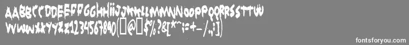 Шрифт Gruntreaper – белые шрифты на сером фоне