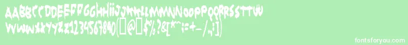 More about Gruntreaper Font Gruntreaper Font – White Fonts on Green Background