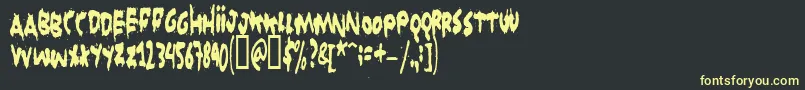 Gruntreaper Font – Yellow Fonts on Black Background