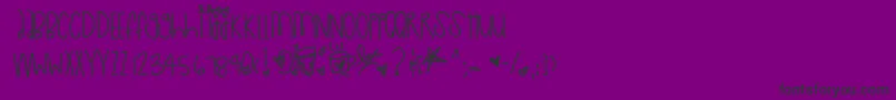 Cuteasabutton-Schriftart – Schwarze Schriften auf violettem Hintergrund