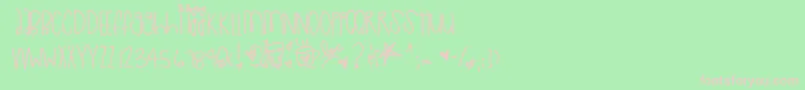 Cuteasabutton Font – Pink Fonts on Green Background