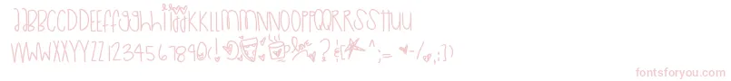 Cuteasabutton-Schriftart – Rosa Schriften