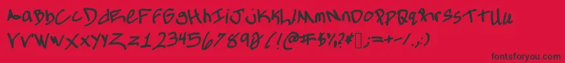 Allthingstone Font – Black Fonts on Red Background