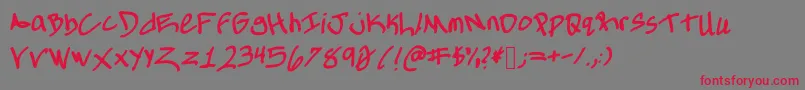 Allthingstone Font – Red Fonts on Gray Background