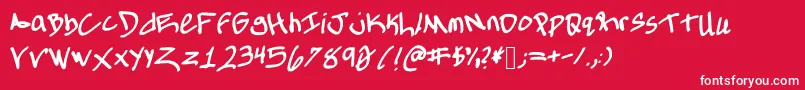Allthingstone Font – White Fonts on Red Background