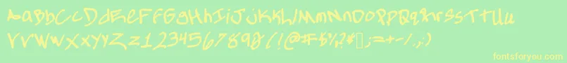 Allthingstone Font – Yellow Fonts on Green Background