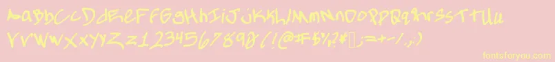 Allthingstone Font – Yellow Fonts on Pink Background