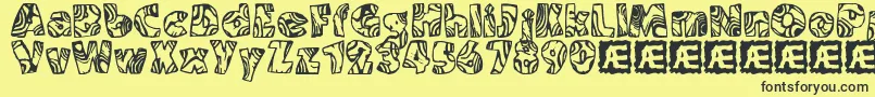 Swirled2 Font – Black Fonts on Yellow Background