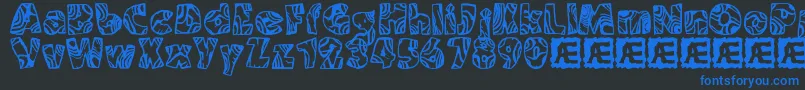 Swirled2 Font – Blue Fonts on Black Background