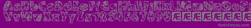 Swirled2 Font – Gray Fonts on Purple Background