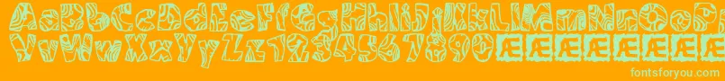 Swirled2 Font – Green Fonts on Orange Background