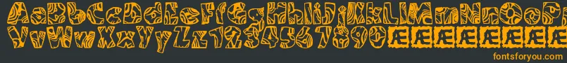 Swirled2 Font – Orange Fonts on Black Background