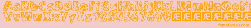 Swirled2 Font – Orange Fonts on Pink Background