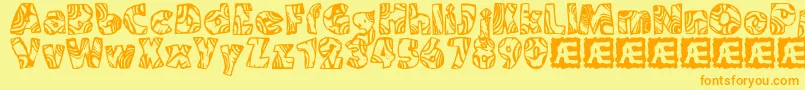 Swirled2 Font – Orange Fonts on Yellow Background