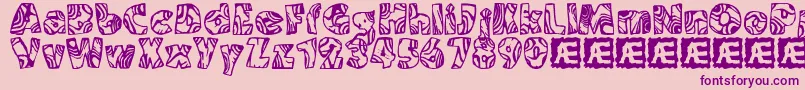 Swirled2 Font – Purple Fonts on Pink Background