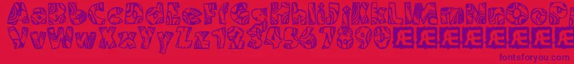 Swirled2 Font – Purple Fonts on Red Background