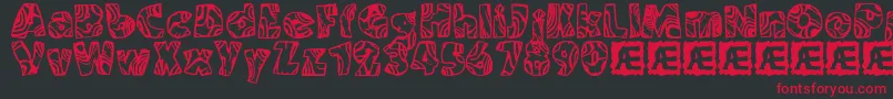 Swirled2 Font – Red Fonts on Black Background