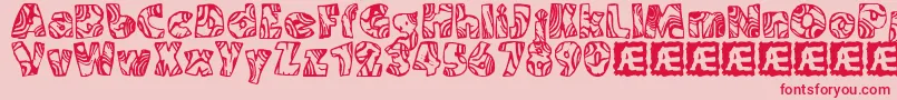 Swirled2 Font – Red Fonts on Pink Background