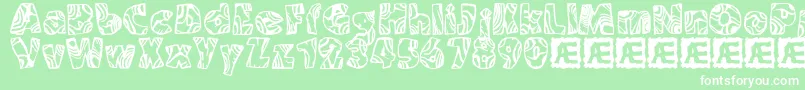 Swirled2 Font – White Fonts on Green Background