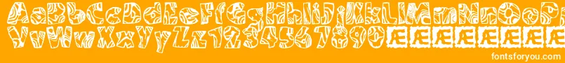 Swirled2 Font – White Fonts on Orange Background