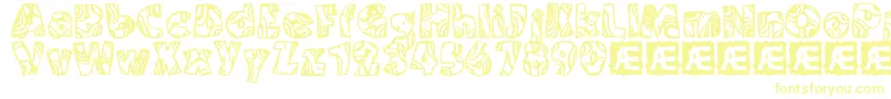Swirled2 Font – Yellow Fonts on White Background