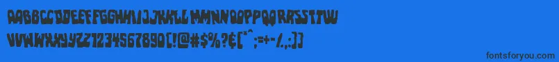 Pocketmonsterlean Font – Black Fonts on Blue Background