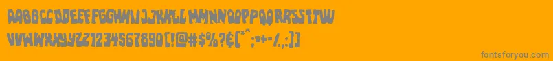 Pocketmonsterlean Font – Gray Fonts on Orange Background
