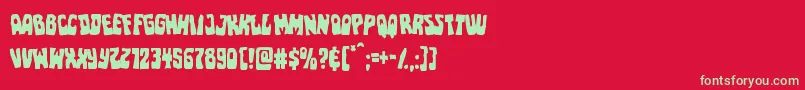 Pocketmonsterlean Font – Green Fonts on Red Background