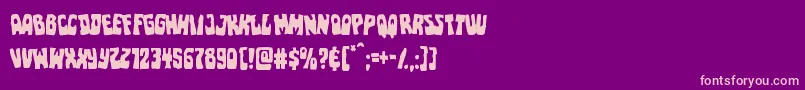 Pocketmonsterlean Font – Pink Fonts on Purple Background