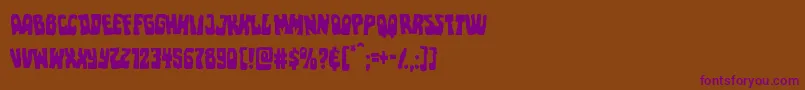 Pocketmonsterlean Font – Purple Fonts on Brown Background