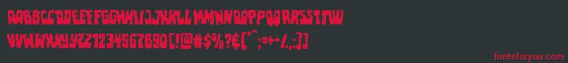 Pocketmonsterlean Font – Red Fonts on Black Background