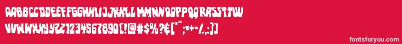 Pocketmonsterlean Font – White Fonts on Red Background