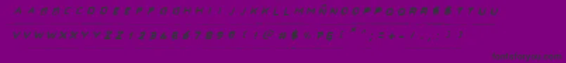 SecretFilesItalic Font – Black Fonts on Purple Background