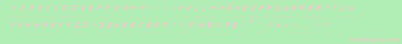 SecretFilesItalic Font – Pink Fonts on Green Background