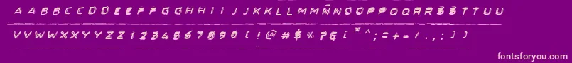 SecretFilesItalic-Schriftart – Rosa Schriften auf violettem Hintergrund