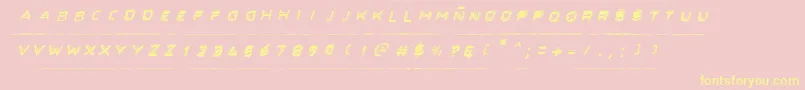 SecretFilesItalic Font – Yellow Fonts on Pink Background