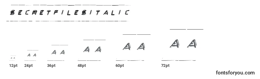 SecretFilesItalic Font Sizes